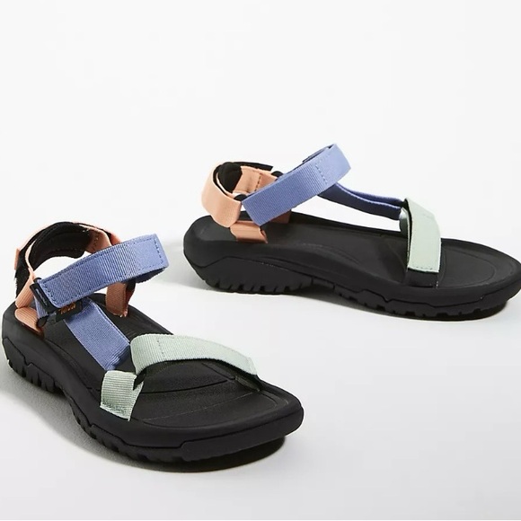 Teva Women's Hurricane XLT2 Pastel Multi-Strap Sandal in Black Sole - Picture 2 of 5